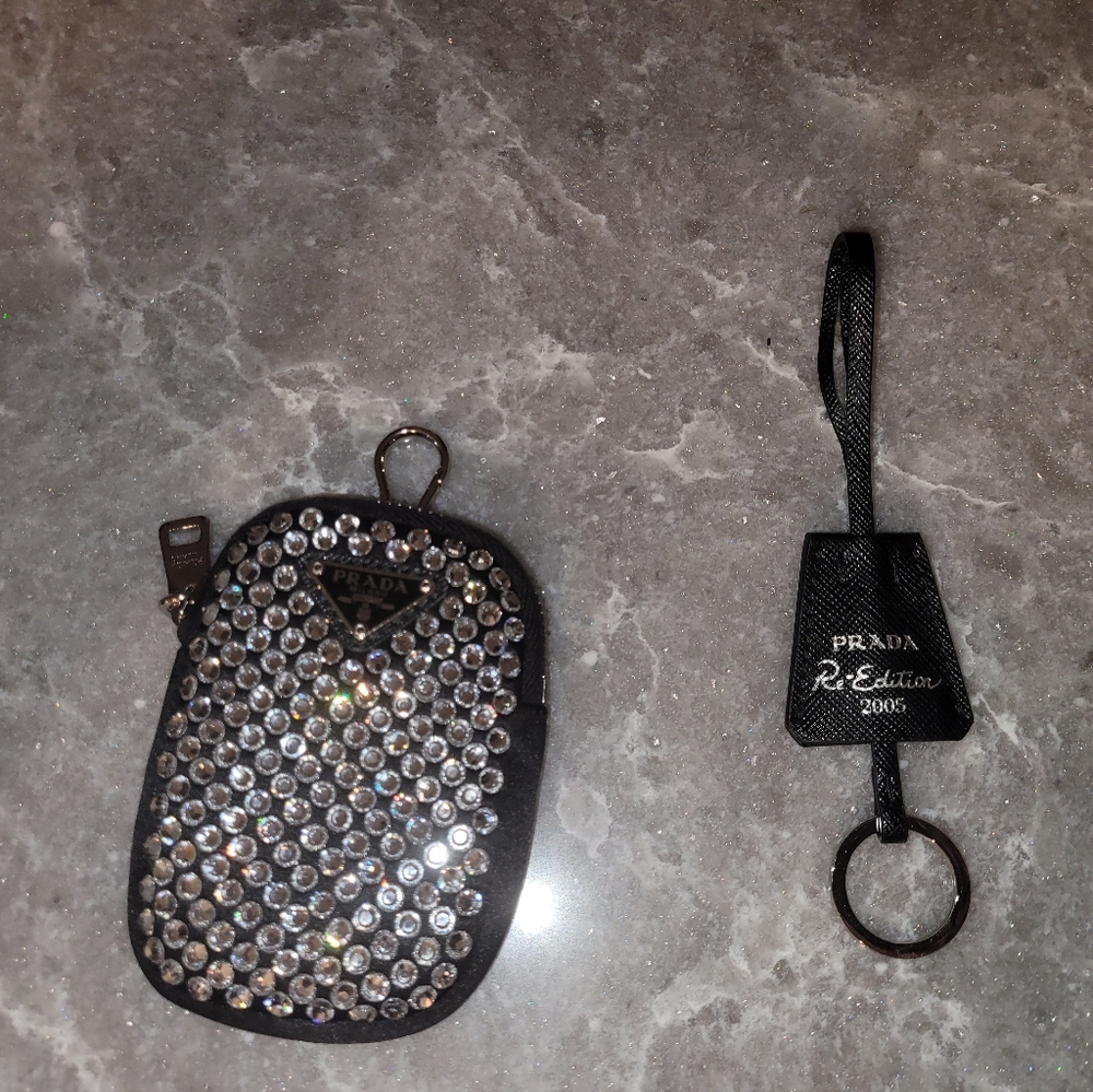 genuine Prada small crystal pouch